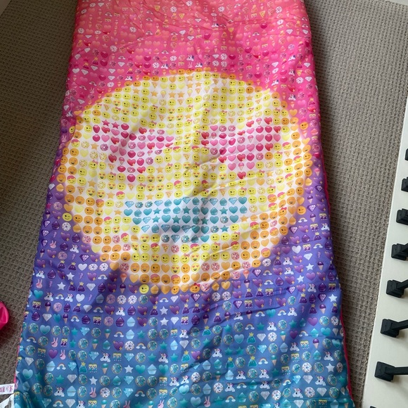 Other Justice Brand Smiley Emoji Sleeping Bag With Backpack Carrying